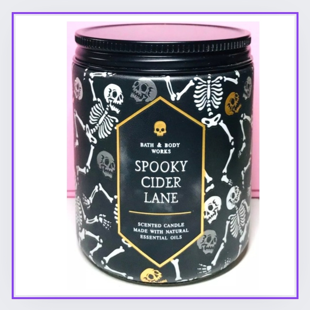 🟩🔥"SPOOKY CIDER LANE" 1-WICK CANDLE 🕯💀🕸